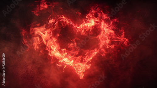 heart in fire. generative ai 