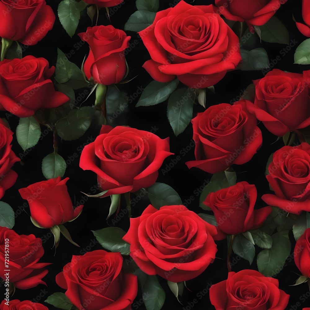 valentines day Bouquet of red roses with black background valentines day Bouquet of red roses with black background