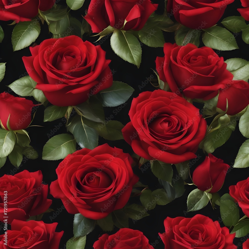valentines day Bouquet of red roses with black background valentines day Bouquet of red roses with black background
