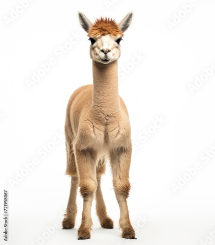 a llama with a fluffy hair on its head