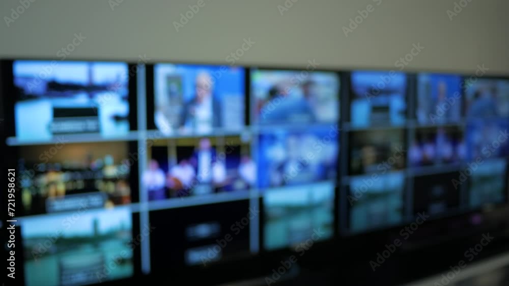 4K TV Studio Gallery Background MultiView Screen