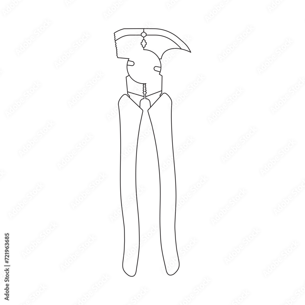 Hand drawn Kids drawing Cartoon Vector illustration fencing pliers icon Isolated on White Background Hand drawn Kids drawing Cartoon Vector illustration fencing pliers icon Isolated on White Background