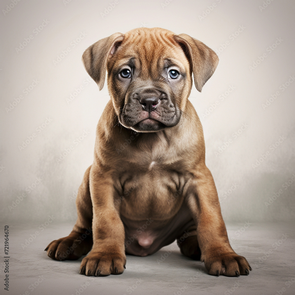 Dogo Canario puppy on a light background Dogo Canario puppy on a light background