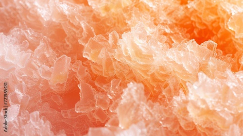 close up macro peach fuzz color slushie texture background - AI Generated Abstract Art