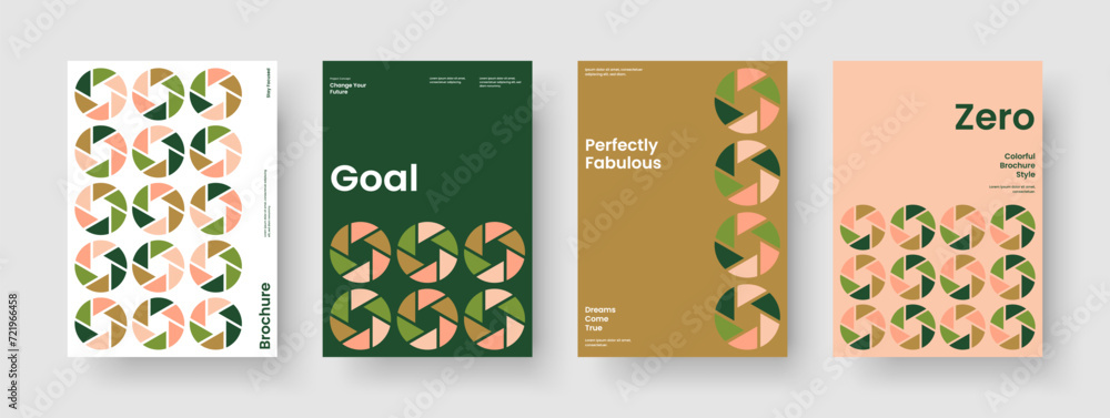 Fototapeta premium Geometric Poster Template. Modern Report Layout. Isolated Flyer Design. Brochure. Book Cover. Background. Business Presentation. Banner. Magazine. Journal. Portfolio. Advertising. Handbill. Pamphlet