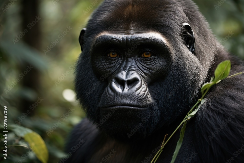 gorilla looking at the camera gorilla looking at the camera