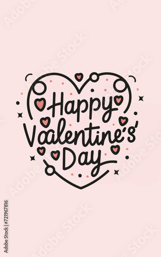 Design minimalist logo with the word 'HAPPY VALENTINE'S DAY'