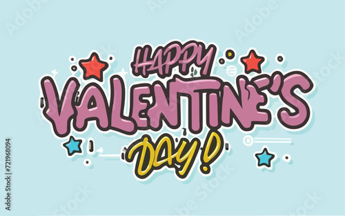 Design minimalist logo with the word 'HAPPY VALENTINE'S DAY'