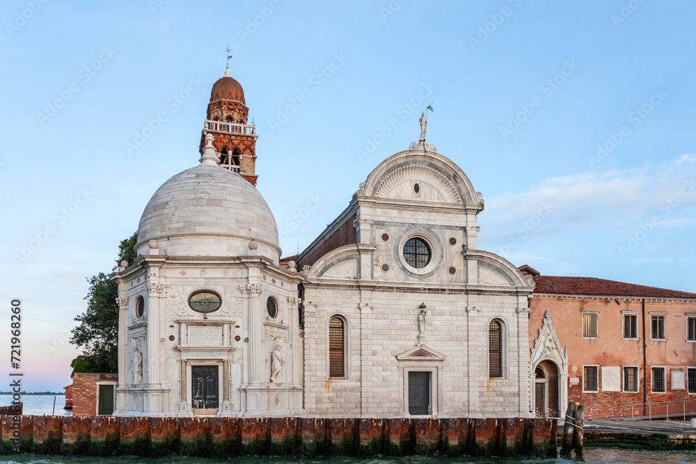 View of Church San Michele in Isola from Venetian Lagoon, Veneto, Italy