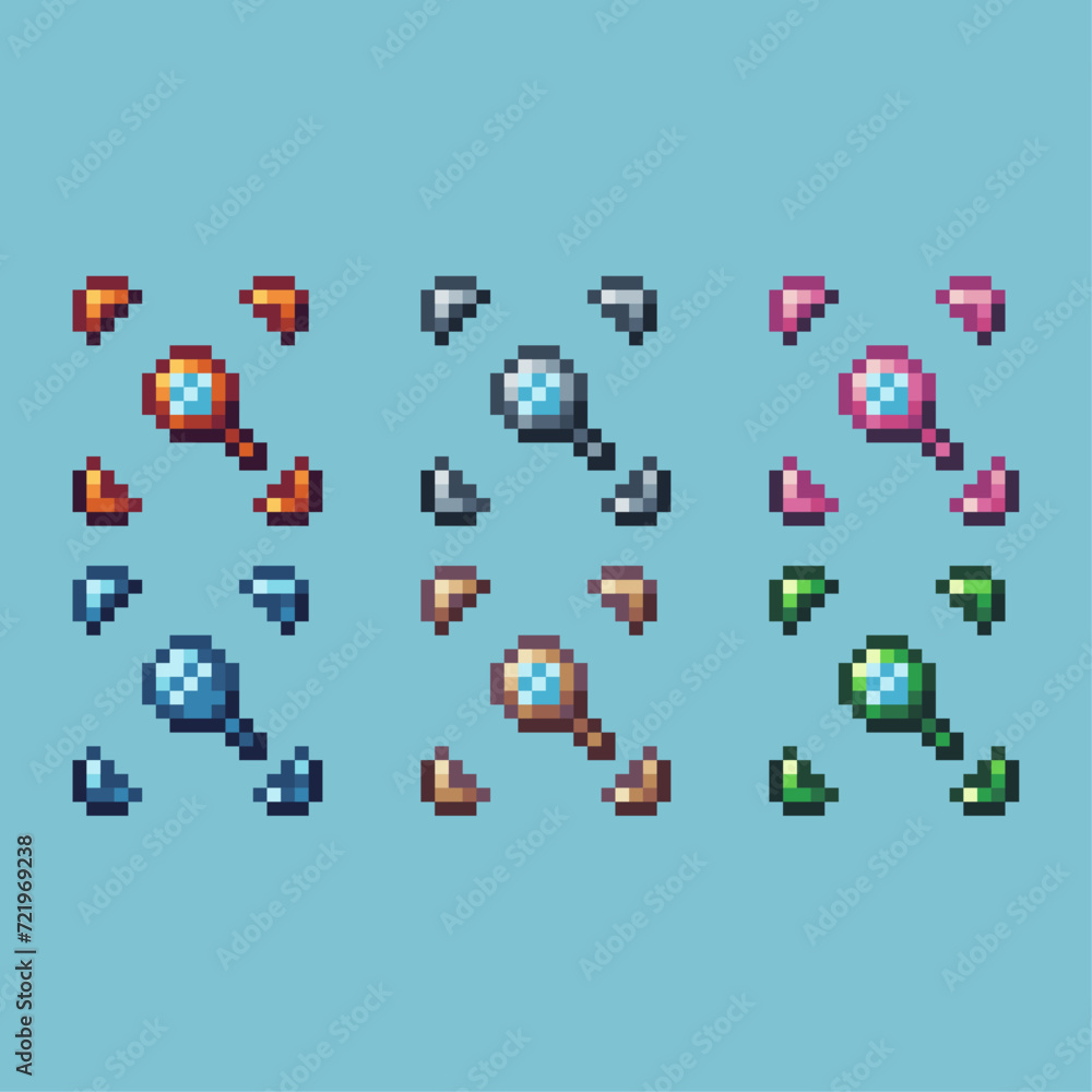 Pixel art sets icon of zoom icon with variation color. zoom icon on pixelated style. 8bits perfect for game asset or design asset element for your game design. Simple pixel art icon asset. Pixel art sets icon of zoom icon with variation color. zoom icon on pixelated style. 8bits perfect for game asset or design asset element for your game design. Simple pixel art icon asset.