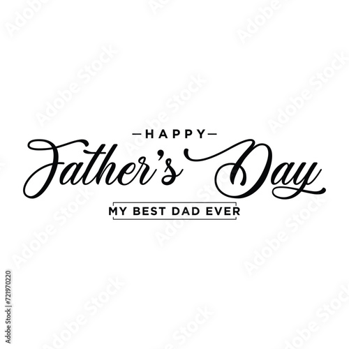 Happy Father's Day. Father's day vector banner on isolated background. Vector father's day text
