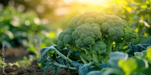 Growing broccoli vegetable cultivation, organic farming gardening