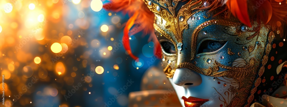 a mask with a blue background a mask with a blue background
