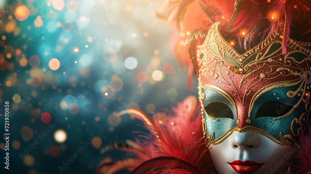 close-up of the masquerade mask