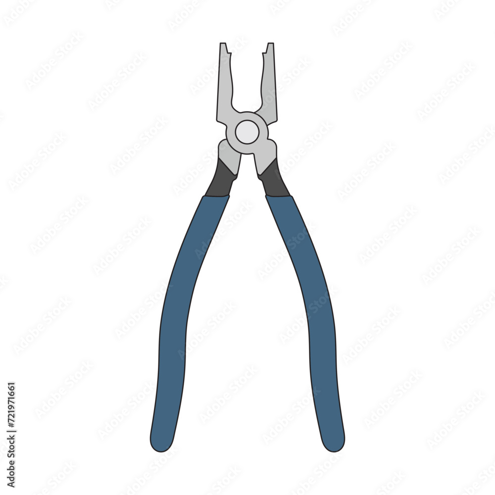Kids drawing Cartoon Vector illustration running pliers icon Isolated on White Background Kids drawing Cartoon Vector illustration running pliers icon Isolated on White Background