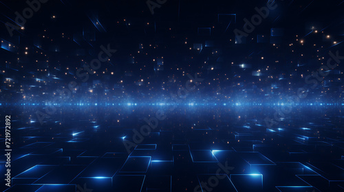 Abstract dark blue digital background with sparkling