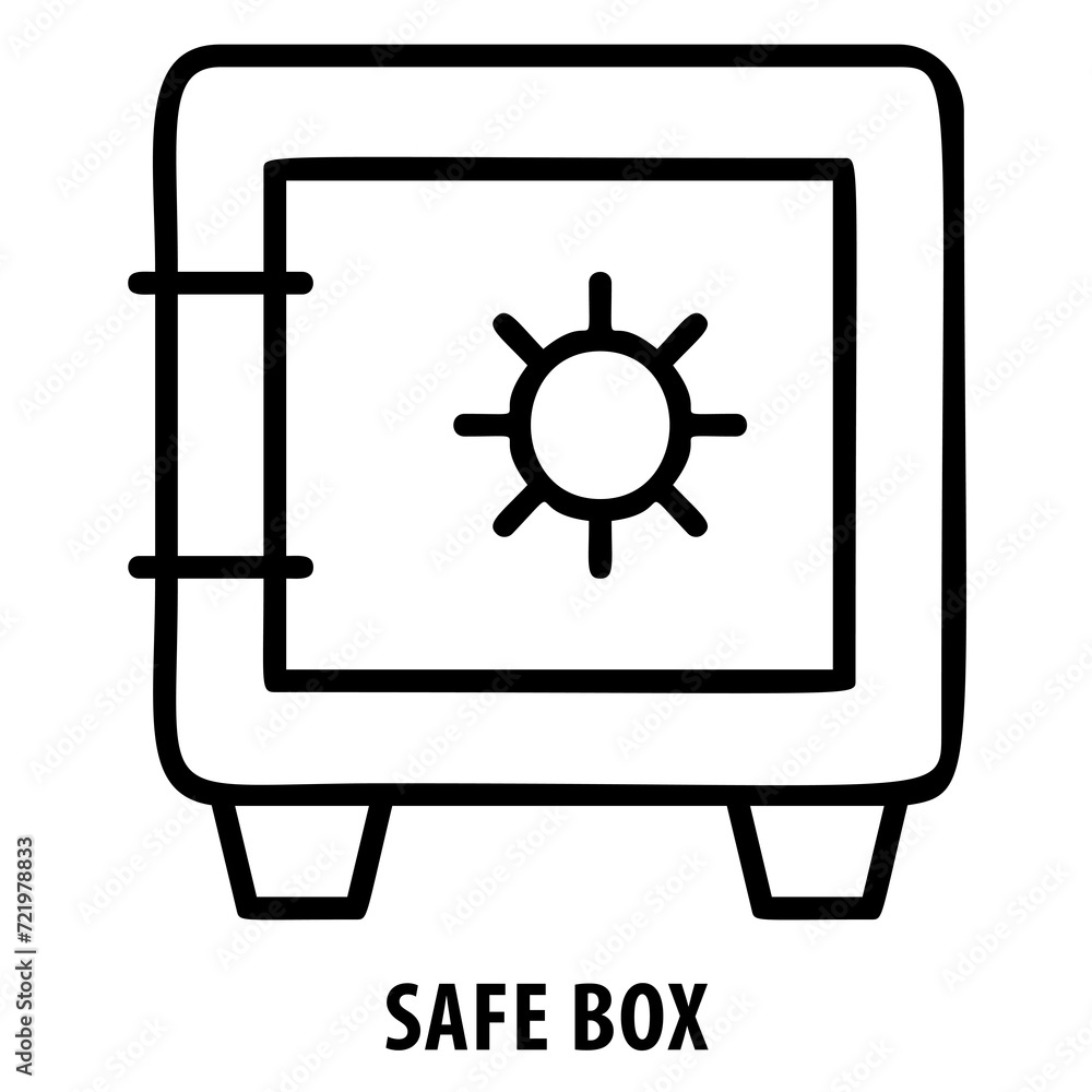 Safe box, safe, security, protection, valuables, safety, strongbox, deposit box, secure storage, safe box icon, financial security, banking, treasure, lockbox, vault