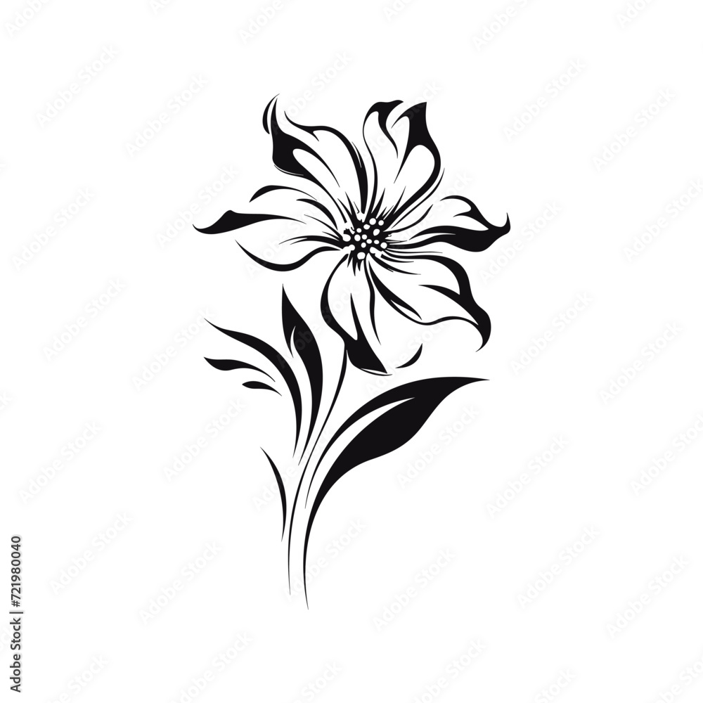 Beautiful minimalist flower illustration art. Beautiful minimalist flower illustration art.