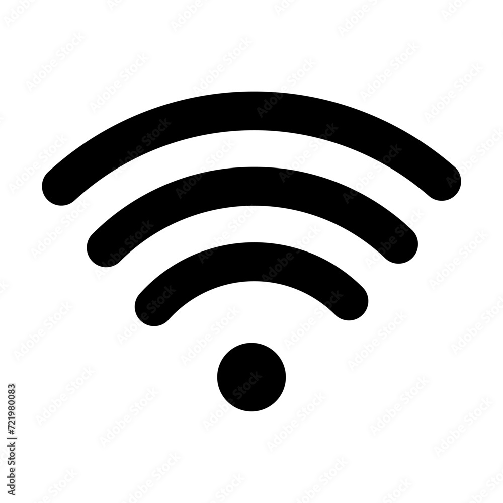Wireless wifi or sign for remote internet access icon vector on white background, Flat style for graphic and web design Wireless wifi or sign for remote internet access icon vector on white background, Flat style for graphic and web design