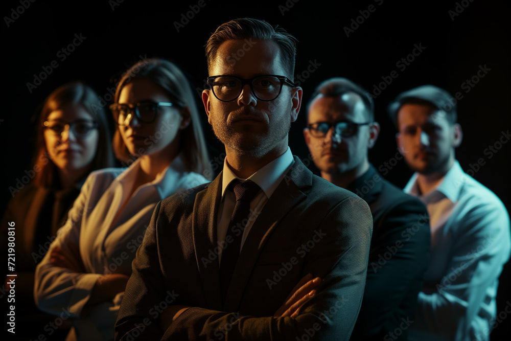 Confident business team at the office Confident business team at the office