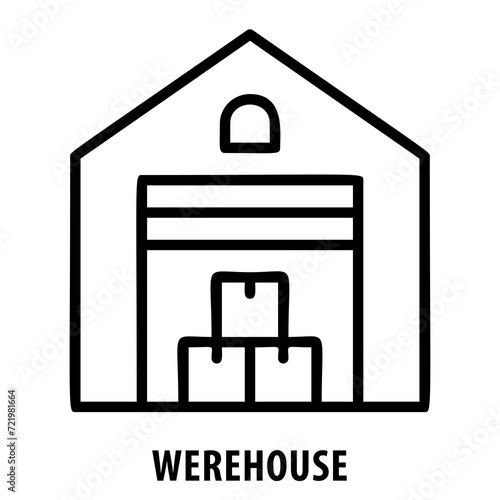 storage, logistics, distribution, inventory, industrial, warehouse building, facility, supply chain, stockpile, goods, shipping, storage space, storehouse, cargo, warehouse icon