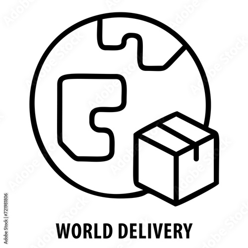 global delivery, worldwide shipping, logistics, international, shipping icon, delivery service, global logistics, transportation, courier, world map, delivery truck, world delivery