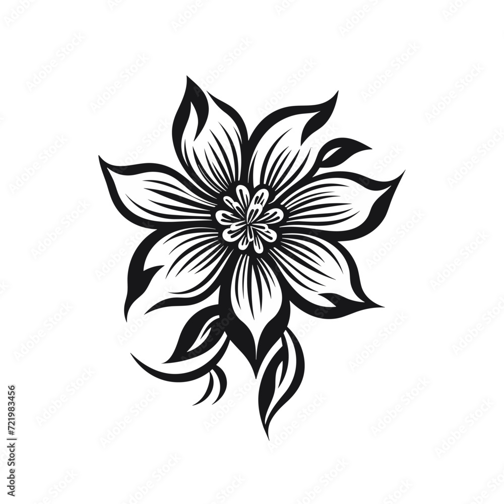Beautiful minimalist flower illustration art. Beautiful minimalist flower illustration art.