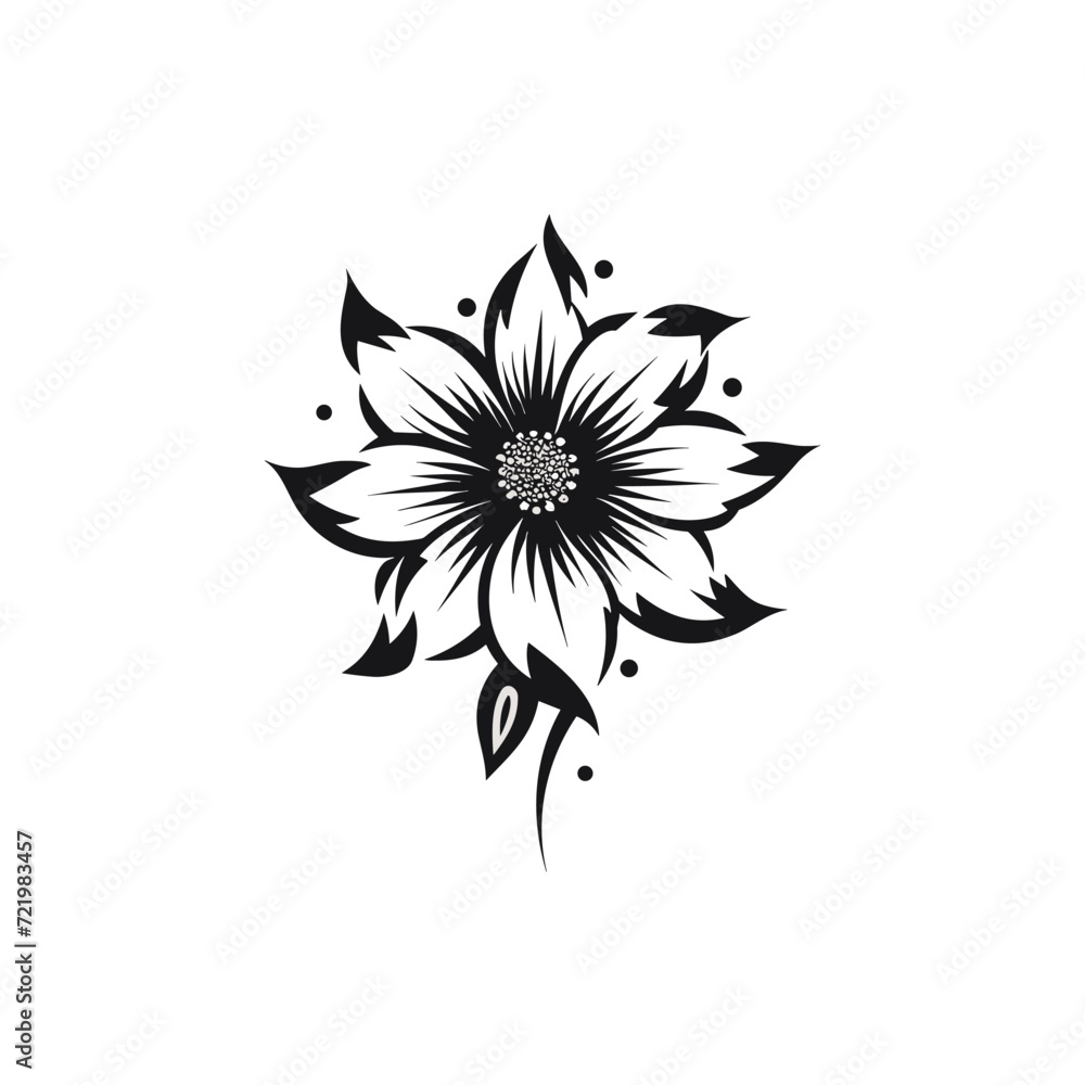 Beautiful minimalist flower illustration art. Beautiful minimalist flower illustration art.