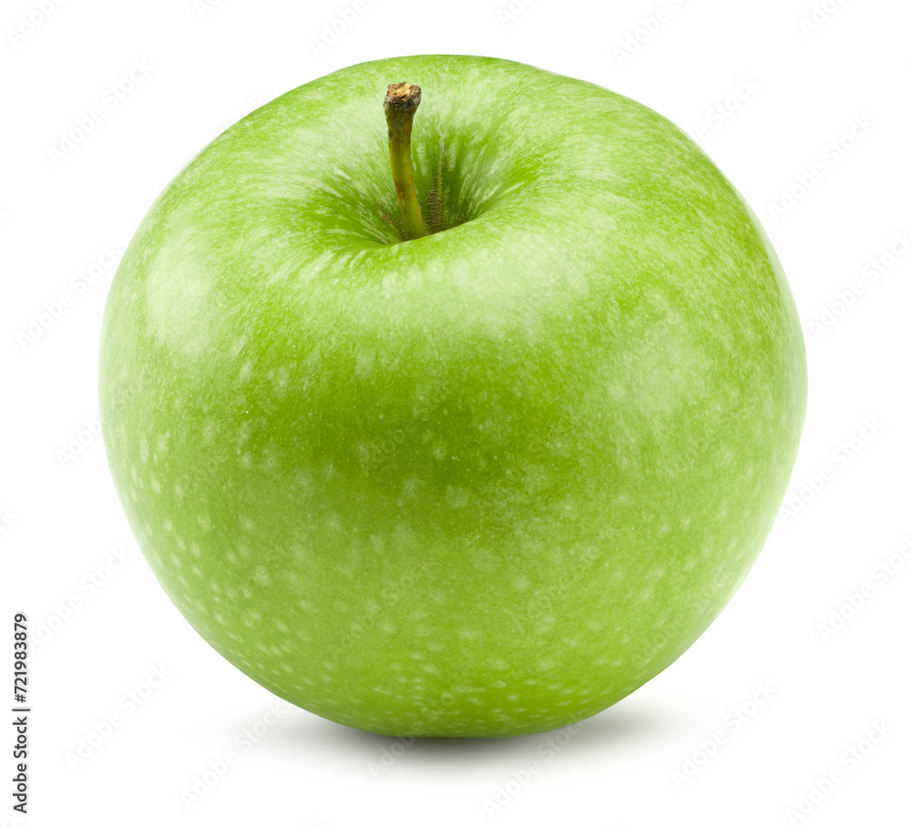 single green apple isolated on white background. clipping path single green apple isolated on white background. clipping path