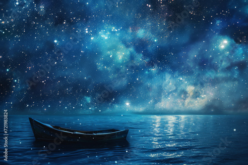 The stars and the sea are more realistic.