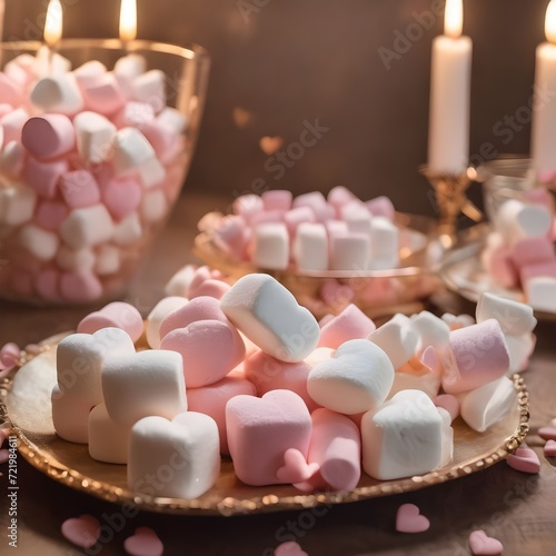 heart-shaped marshmallows