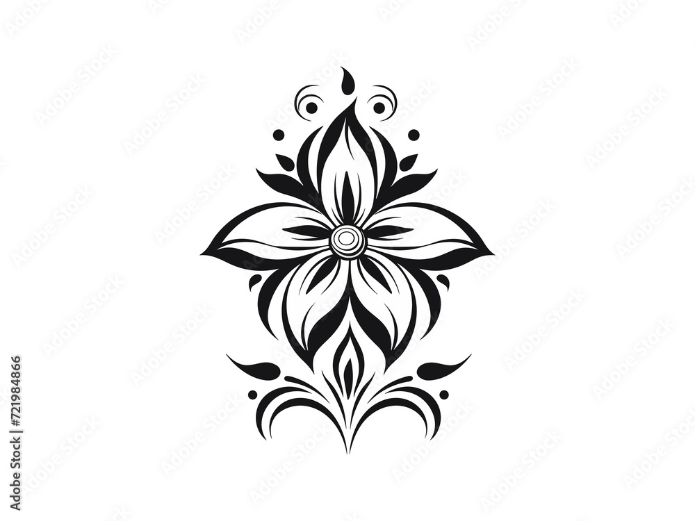 Obraz premium Beautiful vintage minimalist flower illustration art.
