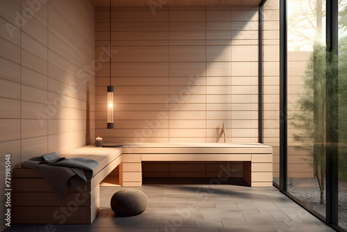  A contemporary sauna room