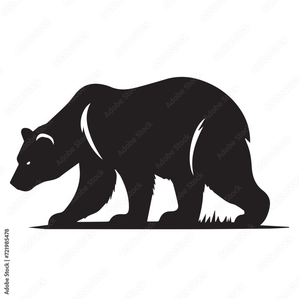 silhouette of bear, black bear silhouette moving silhouette of bear, black bear silhouette moving