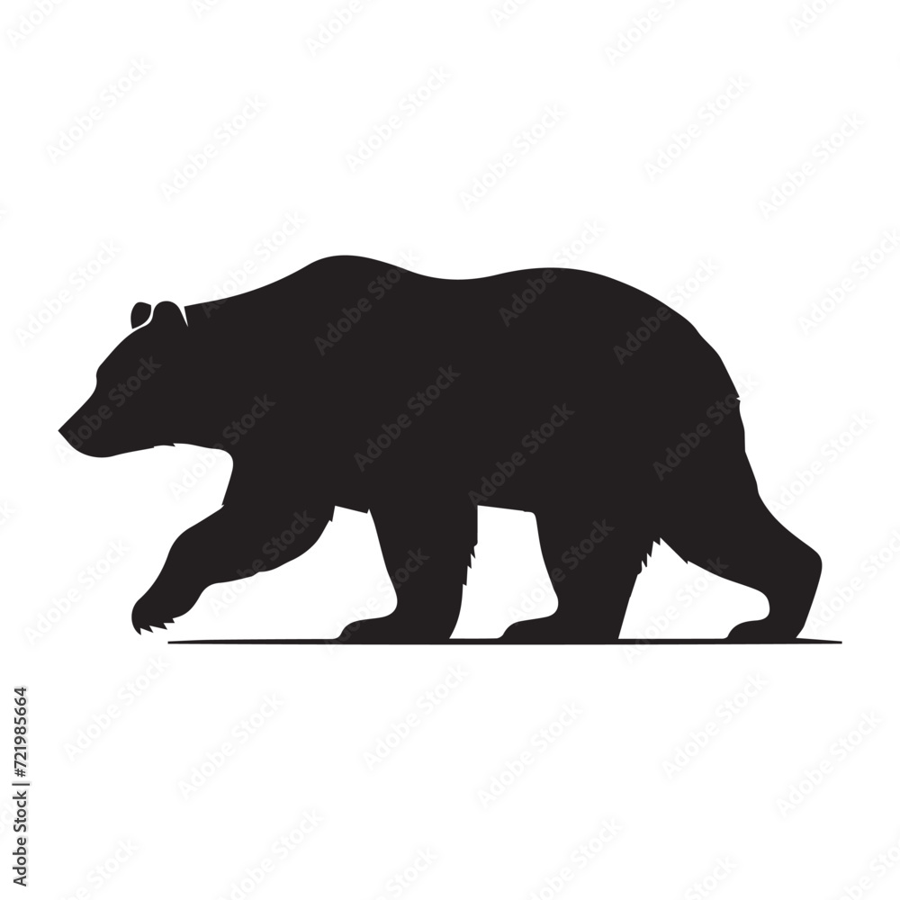 Fototapeta premium silhouette of a bear, black bear silhouette