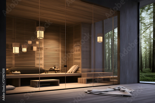  A contemporary sauna room