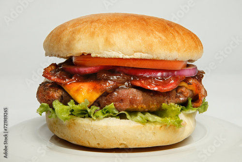 hamburger on a plate © KABUGUI