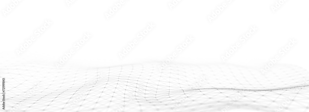 Wave with motion dots and lines. Abstract digital background. Concept connection big data. Futuristic technology backdrop. 3D rendering. Wave with motion dots and lines. Abstract digital background. Concept connection big data. Futuristic technology backdrop. 3D rendering.