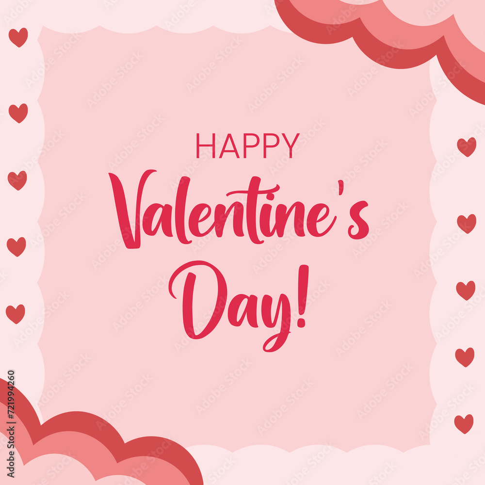 valentines day gift card and background design with heart shaped
