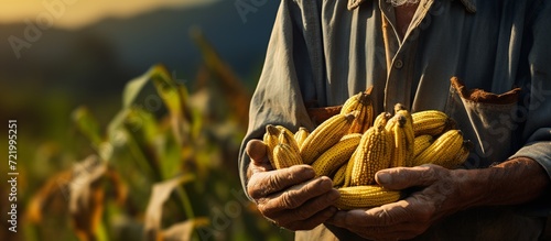 Farmer holding banana fruit © Dzikir