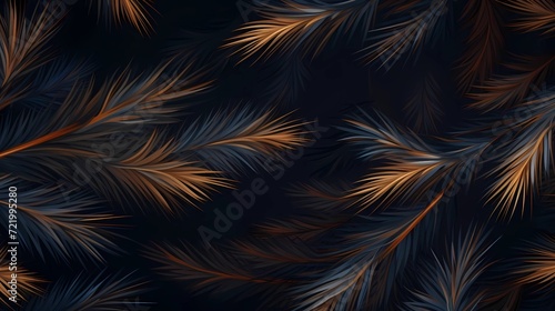 seamless background with coniferous branches pattern, coniferous, fir, 