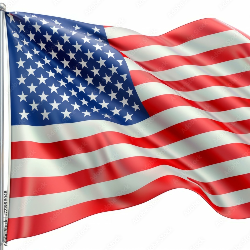 Fototapeta premium Waving American flag
