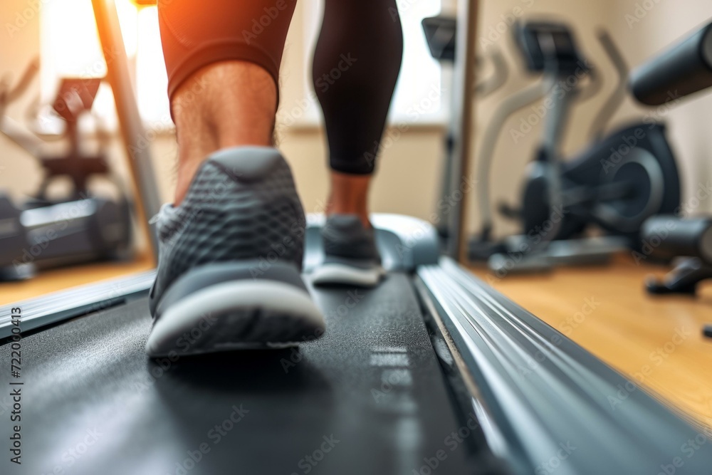 Man walking on a treadmill Man walking on a treadmill