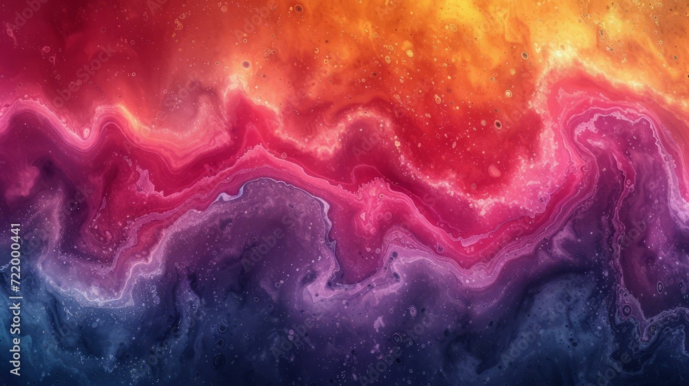 Obraz premium Colorful abstract painting with vibrant hues of red, orange, yellow, purple, blue, and pink