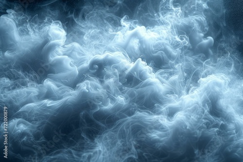 Blue and white smoke swirls
