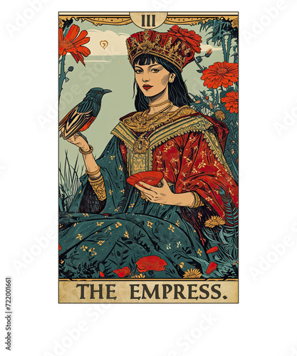 Vintage Tarot Card Number 3 The Empress