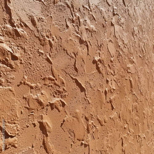 Close-up of a rough brown concrete wall texture