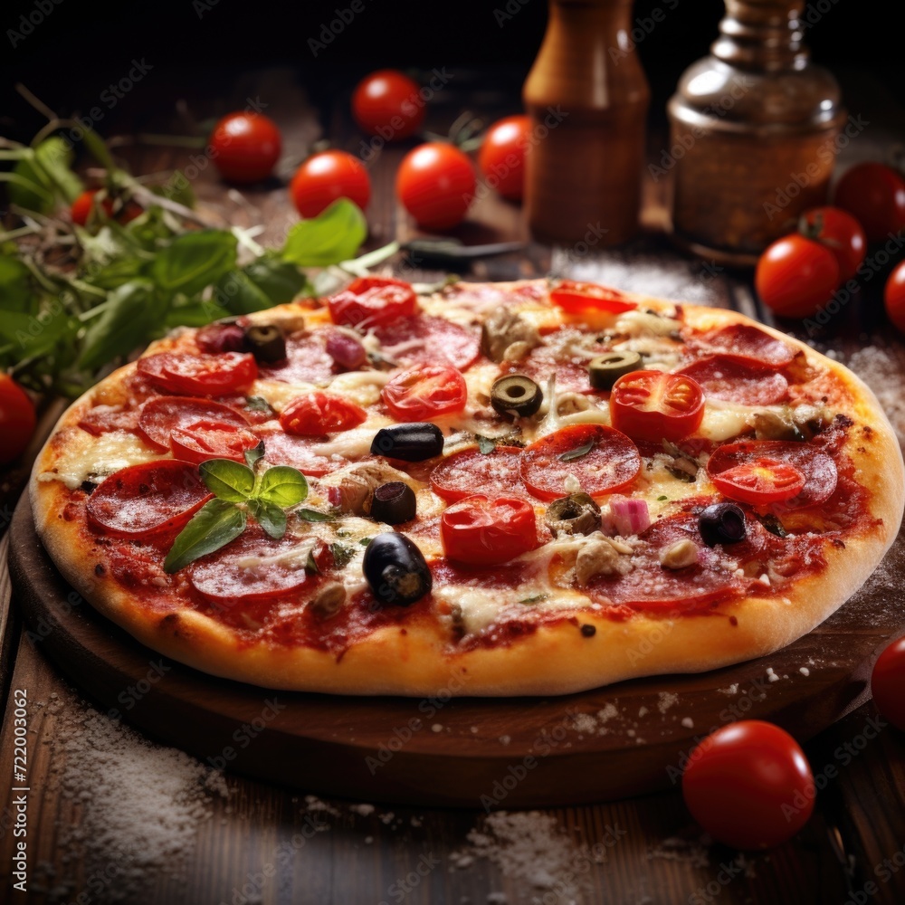 Pizza traditional italian food