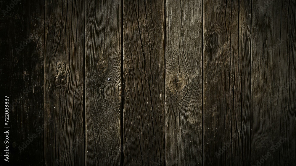 Naklejka premium Dark wood plank texture background