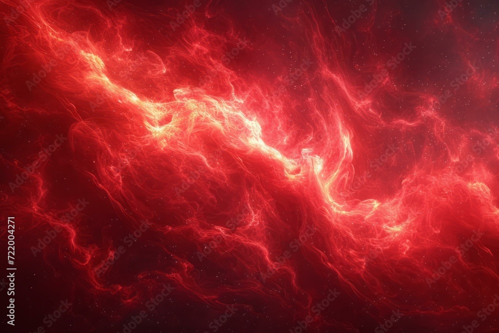Red abstract fractal flame plasma glowing energy background